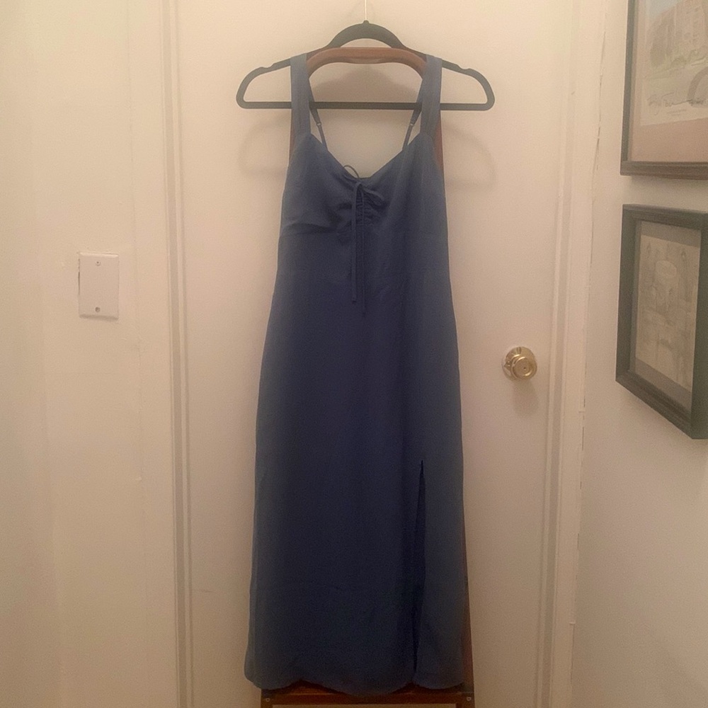 Cinch front midi dress